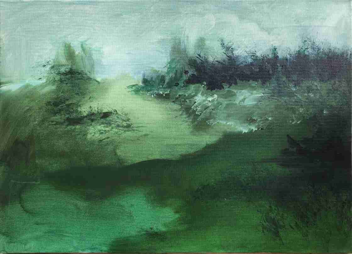 Green walk. Oil on canvas, Rivka Aderet Myers