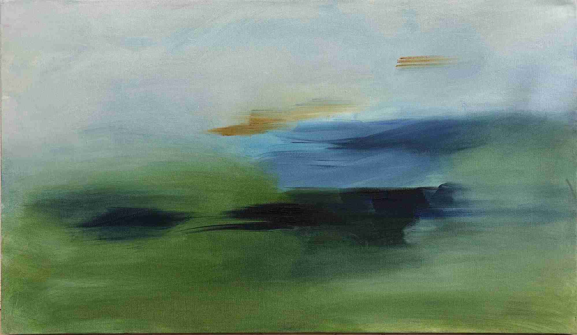 Cloudy and green. Oil on canvas, Rivka Aderet Myers