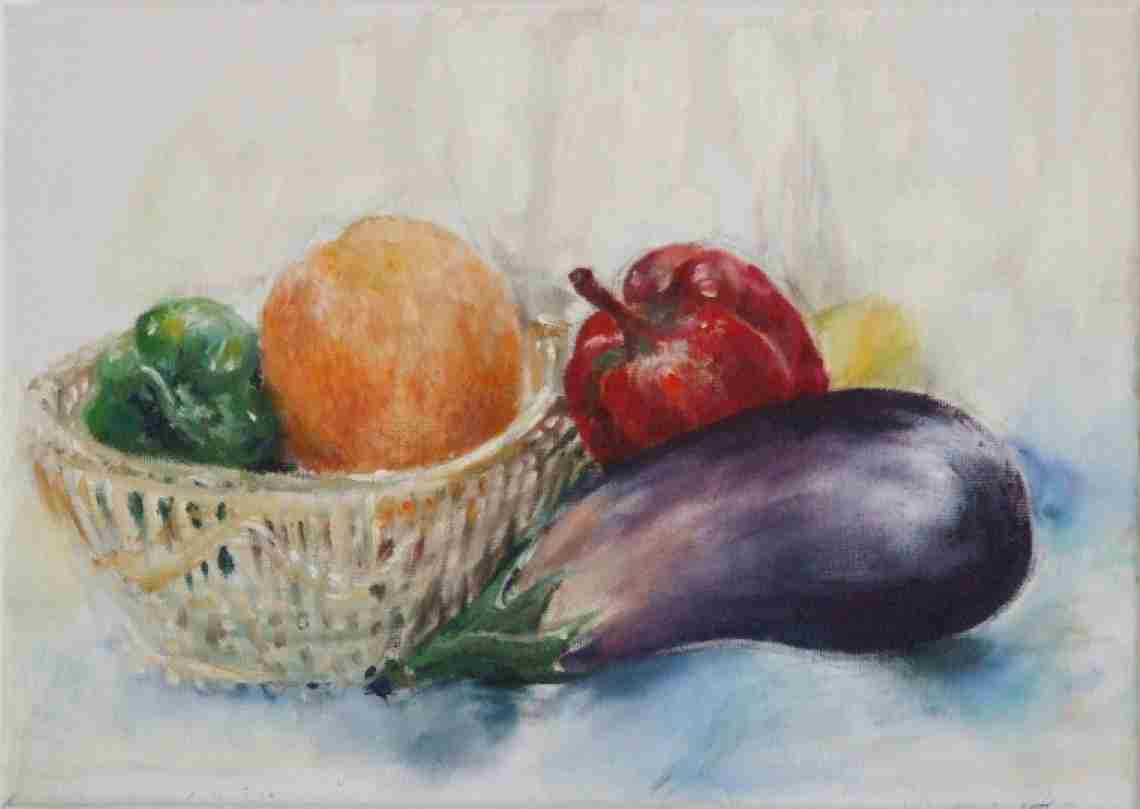 Aubergine. Oil on canvas, Rivka Aderet Myers