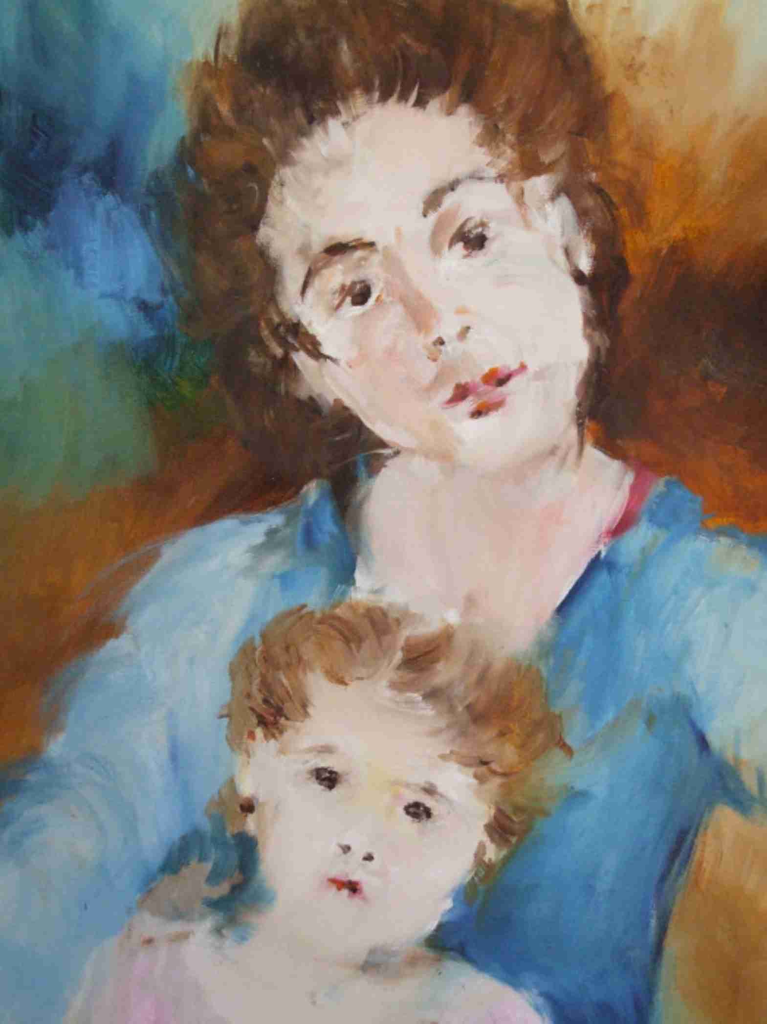 Noa and Maya. Oil on canvas, Rivka Aderet Myers