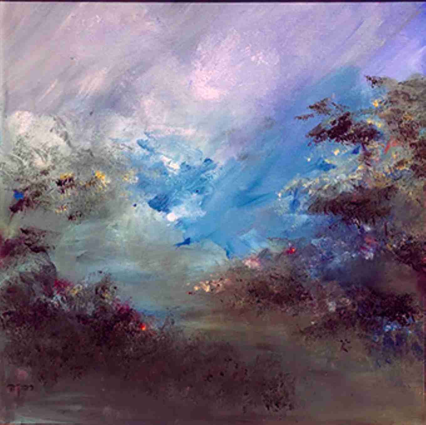 Blue shines thru 2. Oil on canvas, Rivka Aderet Myers