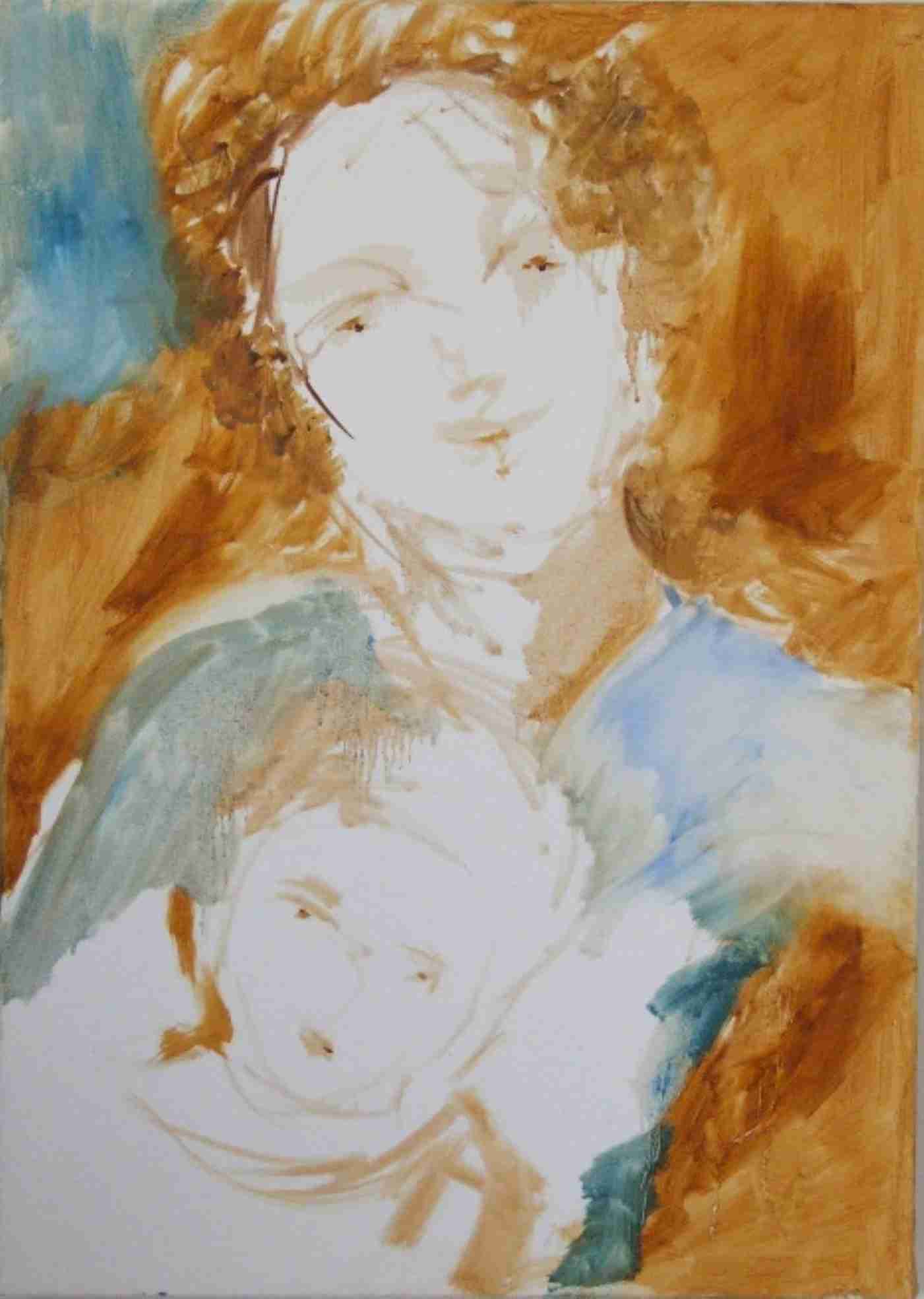 Noa and Maya. Oil on canvas, Rivka Aderet Myers